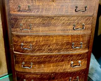 $75 - Vintage bureau, wood, some wear, one broken leg