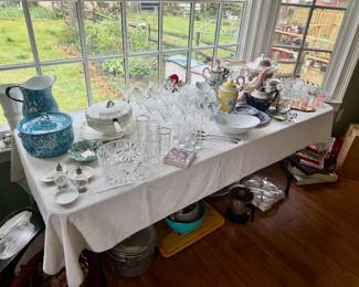 Enamelware, Stemware, Glasses, Pottery