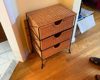 3 drawer Wicker storage