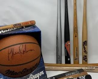 Basketball Signed By Glenn Robinson Minibat Signed By The WinstonSalem Dash Team