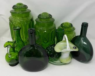 Vintage Green Glass
