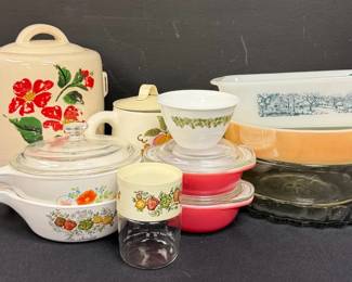 Vintage Dishes Pyrex And Stangle Pottery