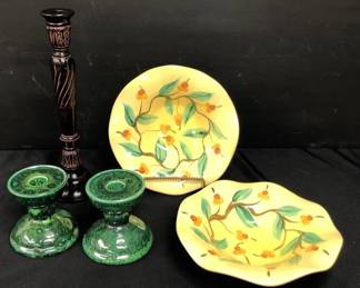 Southern Living At Home Garrity House Candlesticks, Gail Pittman Bowls And Candlesticks