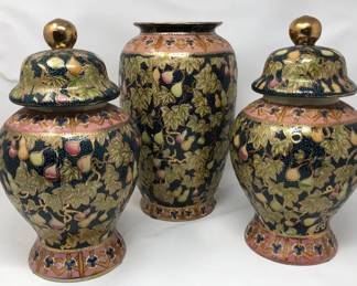 Ceramic Ginger Style Jars And Vase