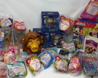 Vintage Disney Collectibles Mickey Mouse Lion King Beauty And The Beast And McDonalds Toys