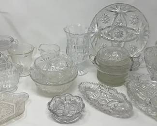 Vintage Style Cut And Pressed Glassware