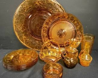 Vintage Amber Glassware