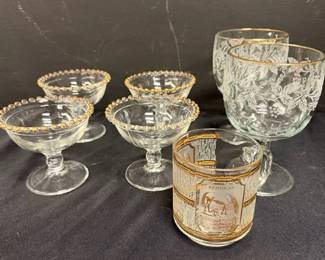 Bartlett Collins Grape leaf Goblet, And Glassware