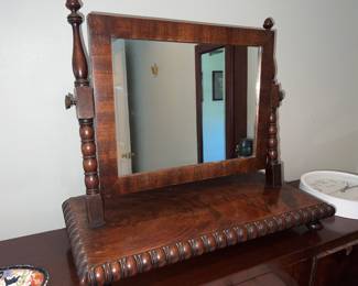 Antique Victorian style mahogany dressing mirro