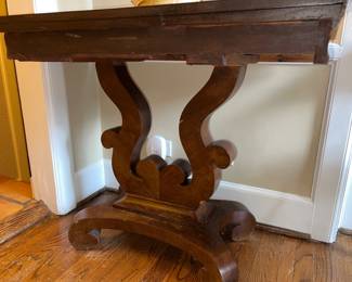 American Empire flame mahogany flip-top game table