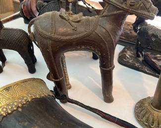 Antique South Asian tribal horse figurine