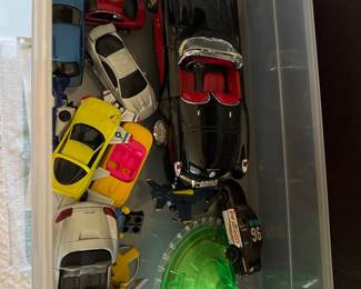 Various vintage toy cars