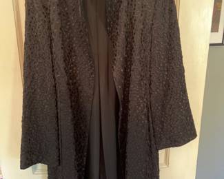 Eileen Fisher open front blazer in dark brown 