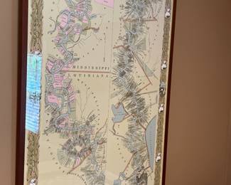 Vintage Mississippi River map