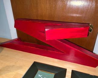 Abstract sculpture by Jane Manus, "Red River"