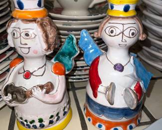 Vintage De Simone pottery candle holders