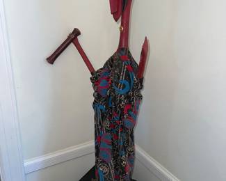 Hand-carved African woman sculpture