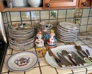 Kitchen dishes and utensils