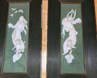 Close up of Vintage Asian wall panels