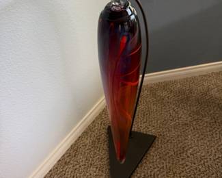 Large modern glass sculpture
