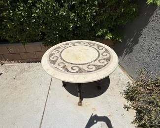 Mosaic stone and iron table