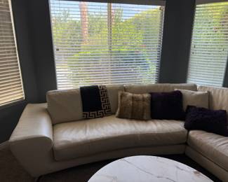 Leather section in taupe - great condition 