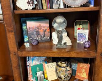 Shelves with books and ornaments (pre staging)