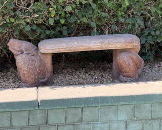 Cool stone outdoor bench