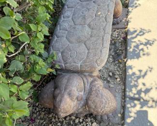 Fabulous stone turtle bench