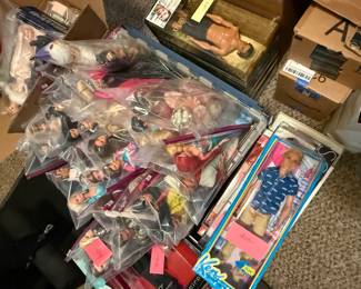 Lots of Barbies and Kens 