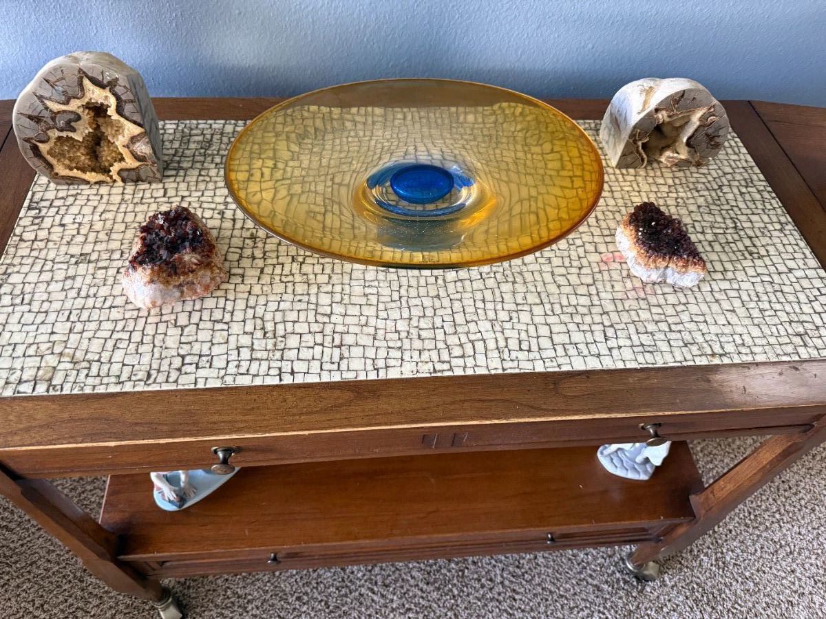 MCM Inlaid Side Table Mosaic
