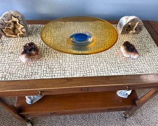 MCM Inlaid Side Table Mosaic