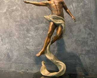 RejoiceMan Limited Edition Bronze Sculpture By Marianne Caroselli