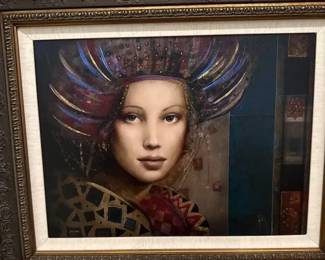 Bella Fleurissimo Giclee On Canvas Embellished