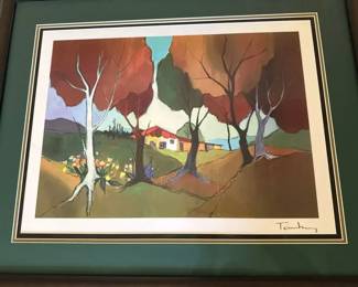 A seriolithograph print By Tarkay