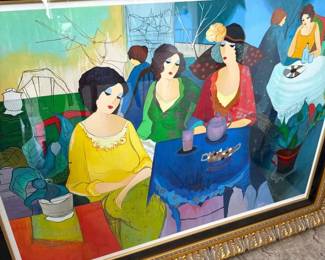 Tea at the Club Serigraph By Itzchak Tarkay