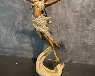 RejoiceFemale Limited Edition Signed Bronze Sculpture By Artist Marianne Caroselli