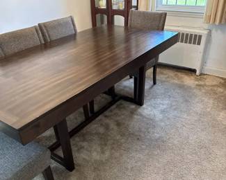 Ashley Starmore Rectangular Wood Dining Table w 6 Fabric Chairs