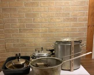 Cookware Lot  Stock Pots, Pressure Cooker, Deep Fryer, Roaster
