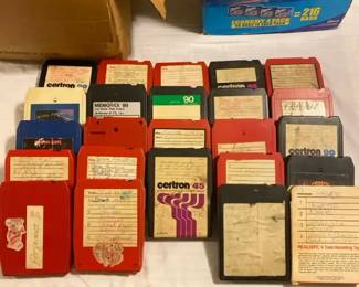 Vintage Audio Mix Assorted 8 Tracks And Vinyl