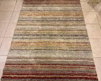 nuLOOM Rug 5 x 8 Classie Hand Tufted Shag, Red Multicolor
