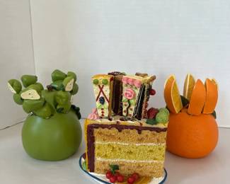 Decorative Silverware Holders  Cake, Orange, Lime