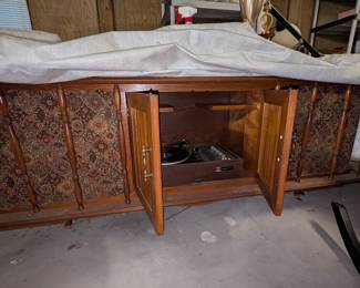 Beautifully crafted by hand, stereo/turntable entertainment console