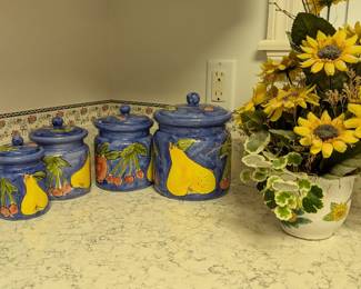 Fruit themed canisters