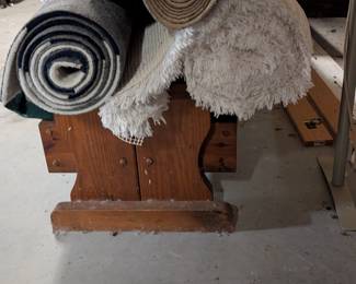 Decorative rugs and ottoman 