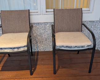 Patio chairs with cushions