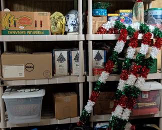 Christmas decor and dishes