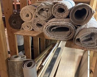Laminate flooring, wood, carpet remnants