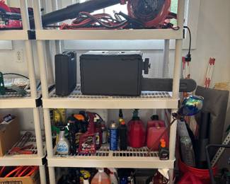 Leaf blower, assorted garage