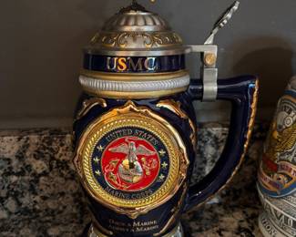 USMC beer stein 